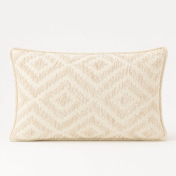 Neutral Geo Creme lumbar cushion cover, 30 x 50 cm